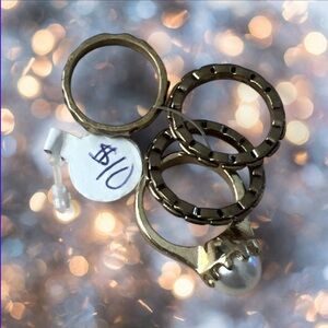 Gold and Silver Ring Set